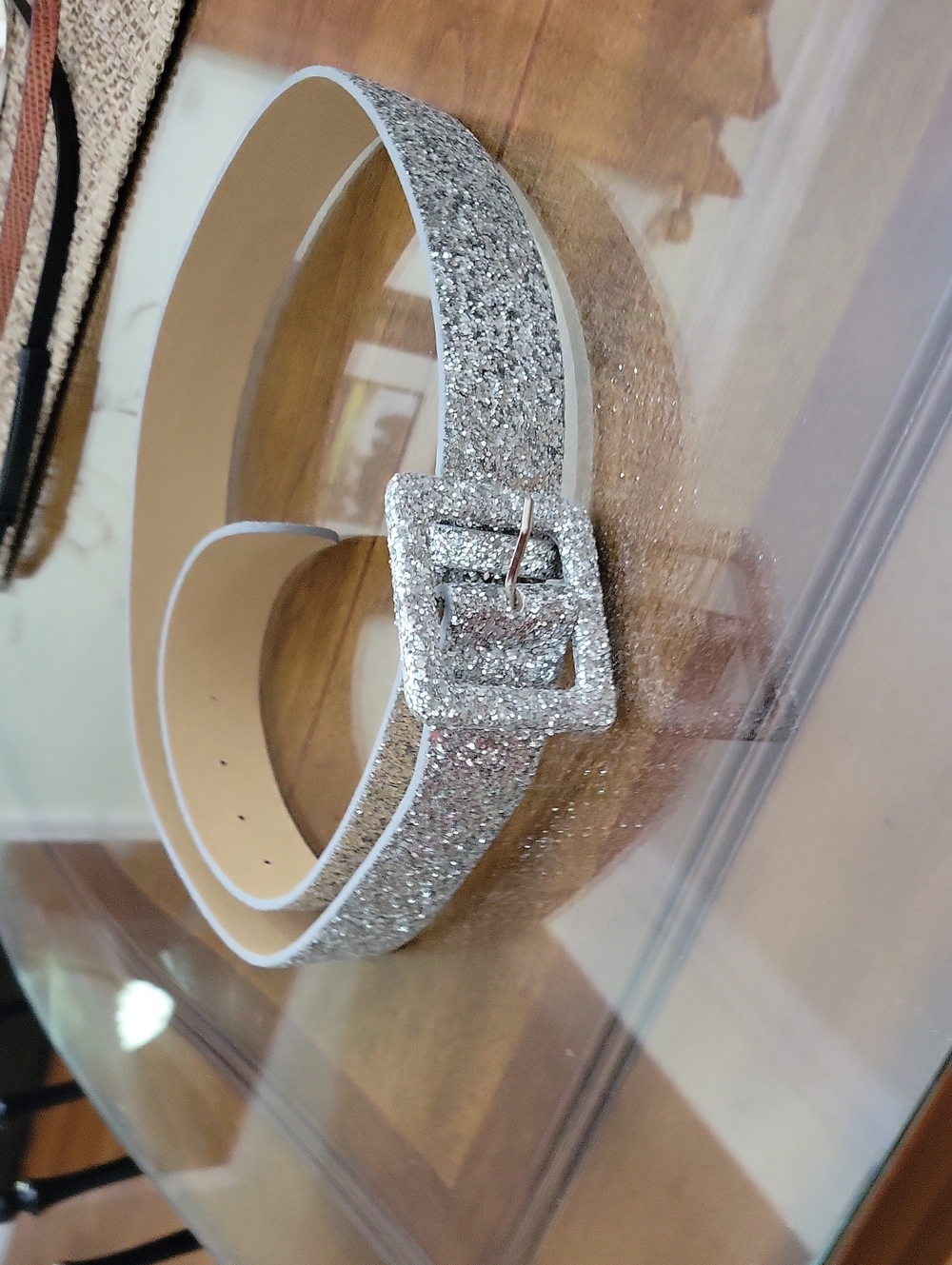 Glitter Women’s Belt in Silver